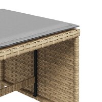 Tuinkrukken 4 st kussens 40x40x35 cm poly rattan gemengd beige 9
