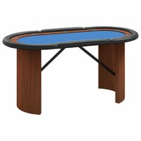Pokertafel voor 10 spelers 160x80x75 cm blauw 2