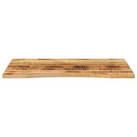 Bureaublad met ronding 110x80x2,5 cm massief ruw mangohout 3