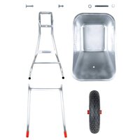 Kruiwagen 90 L 150 kg gegalvaniseerd staal en kunststof 7