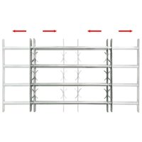 Raambeveiliging verstelbaar met 4 dwarsstangen 700-1050 mm 2