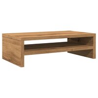 Monitorstandaard 42x24x13 cm bewerkt hout artisanaal eikenkleur 7