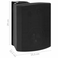 Stereoluidsprekers wandgemonteerd 2 st 120 W zwart 11