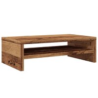 Monitorstandaard 42x24x13 cm bewerkt hout oud houtkleurig 7
