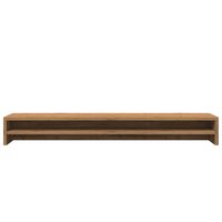 Monitorstandaard 100x24x13cm bewerkt hout artisanaal eikenkleur 5