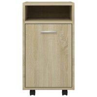 Bijzetkast met wielen 33x38x60 cm bewerkt hout sonoma eiken 4