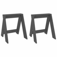 Krukken 2 st 40x40x45 cm massief grenenhout grijs 2