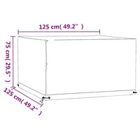 Tuinmeubelhoes met 8 oogjes vierkant 125x125x75 cm 9