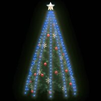 Kerstboomverlichting met 250 LED&amp;apos;s blauw net 250 cm 3