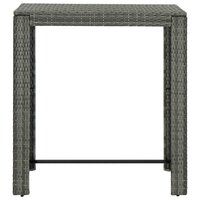 Tuinbartafel 100x60,5x110,5 cm poly rattan grijs 2