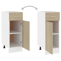 Onderkast met lade 30x46x81,5 cm bewerkt hout sonoma eiken 6