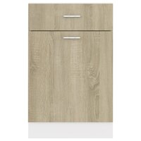 Onderkast met lade 50x46x81,5 cm bewerkt hout sonoma eikenkleur 7