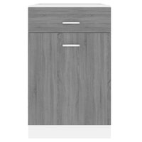 Onderkast met lade 50x46x81,5 cm bewerkt hout grijs sonoma 5