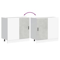 Spoelbakonderkast bewerkt hout betongrijs 9