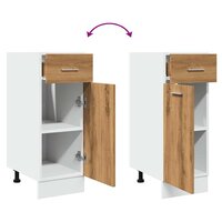 Onderkast met lade 30x46x81,5 cm bewerkt hout artisanaal eiken 7