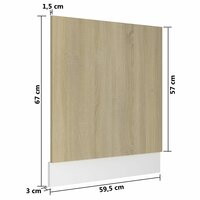 Vaatwasserpaneel 59,5x3x67 cm spaanplaat sonoma eikenkleurig 6