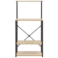 Magnetronkast 60x39,6x123 cm bewerkt hout zwart en eikenkleurig 3