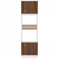 Magnetronkast 60x57x207 cm bewerkt hout bruin eikenkleur 5