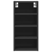 Hangkast 30x29,5x60 cm bewerkt hout zwart 4