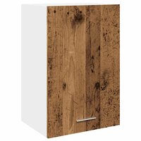 Hangkast 40x31x60 cm bewerkt hout oud houtkleurig 2