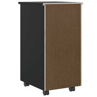 Ladekast MOSS verrijdbaar massief grenenhout zwart 5