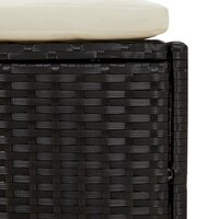 Spa-bankjes met kussens 2 st poly rattan zwart 9