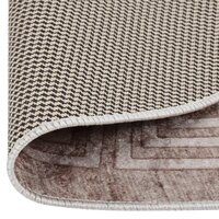 Vloerkleed wasbaar anti-slip 120 cm beige 3