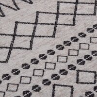 Vloerkleed wasbaar anti-slip &oslash;120 cm zwart en wit 4