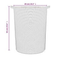 Opbergmand &Oslash; 49x65 cm katoen grijs en wit 9