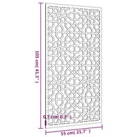 Wanddecoratie tuin Moors ontwerp 105x55 cm cortenstaal 8