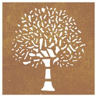 Wanddecoratie tuin boomontwerp 55x55 cm cortenstaal 4