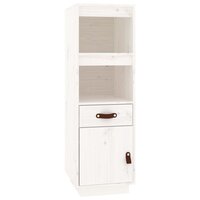 Hoge kast 34x40x108,5 cm massief grenenhout wit 2