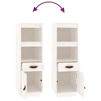 Hoge kast 34x40x108,5 cm massief grenenhout wit 8