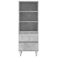 Hoge kast 40x36x110 cm bewerkt hout betongrijs 5