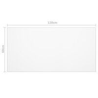 Tafelbeschermer 120x60 cm 2 mm PVC mat 6