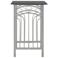 3-delige Barset hout en staal zwart 4