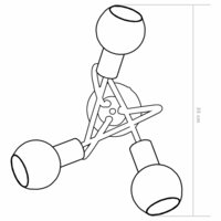 Plafondlamp met keramieken bolvormige kappen voor 3xE14 wit 9