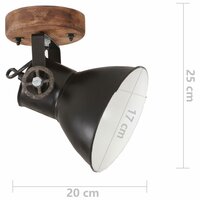 Wand-/plafondlampen industrieel 2 st E27 20x25 cm zwart 9