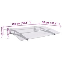 Deurluifel 150x90 cm PET zilverkleurig en transparant 6