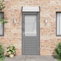 Deurluifel 80x75 cm polycarbonaat zwart en transparant 3