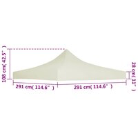 Partytentdak 3x3 m cr&egrave;me 4