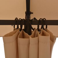 Tuinpaviljoen met gordijnen hexagonaal 360x265 cm 4