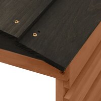 Overkapping voor grasmaaier 78x74x54 cm vurenhout zwart bruin 6