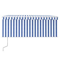 Luifel automatisch uittrekbaar rolgordijn 3,5x2,5 m blauw wit   3