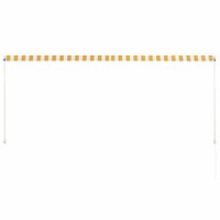 Luifel uittrekbaar 300x150 cm geel en wit 5