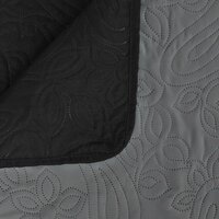 Bedsprei dubbelzijdig 170x210 cm quilt grijs en zwart 5