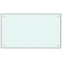 Spatscherm keuken 70x40 cm gehard glas wit 2