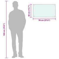 Spatscherm keuken 70x40 cm gehard glas wit 6