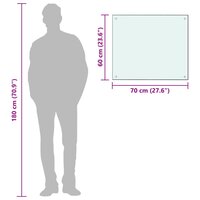 Spatscherm keuken 70x60 cm gehard glas wit 6