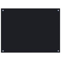 Spatscherm keuken 80x60 cm gehard glas zwart 2